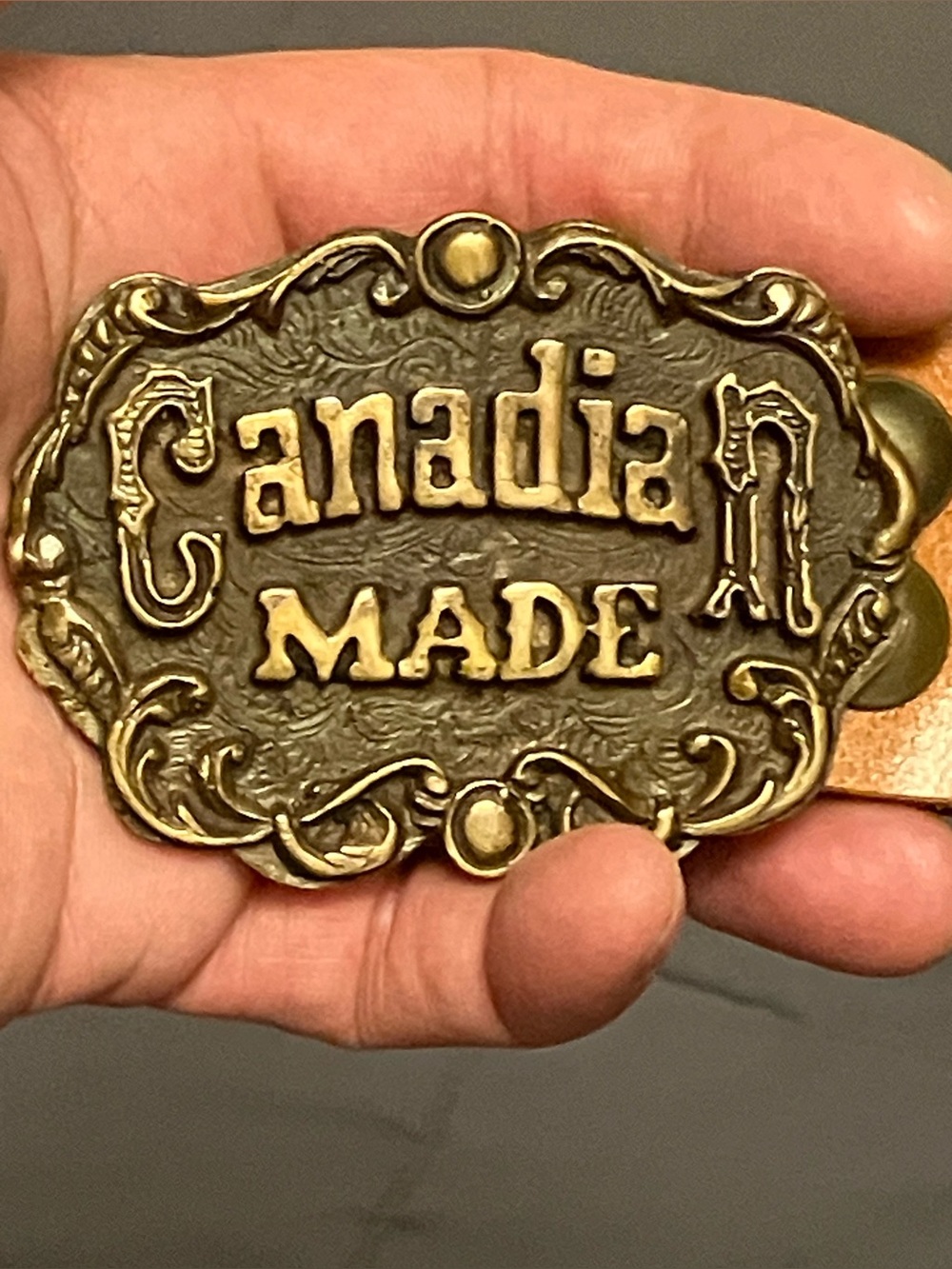 🏷️ Archival Century Canada Solid Brass "Canadian Made" Belt & Buckle Set